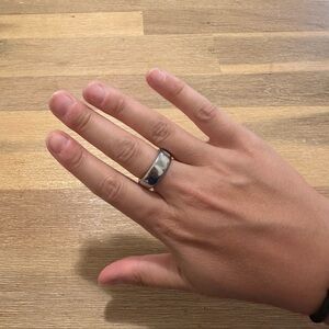 Oura ring - silver, size 9. Worn for a few weeks